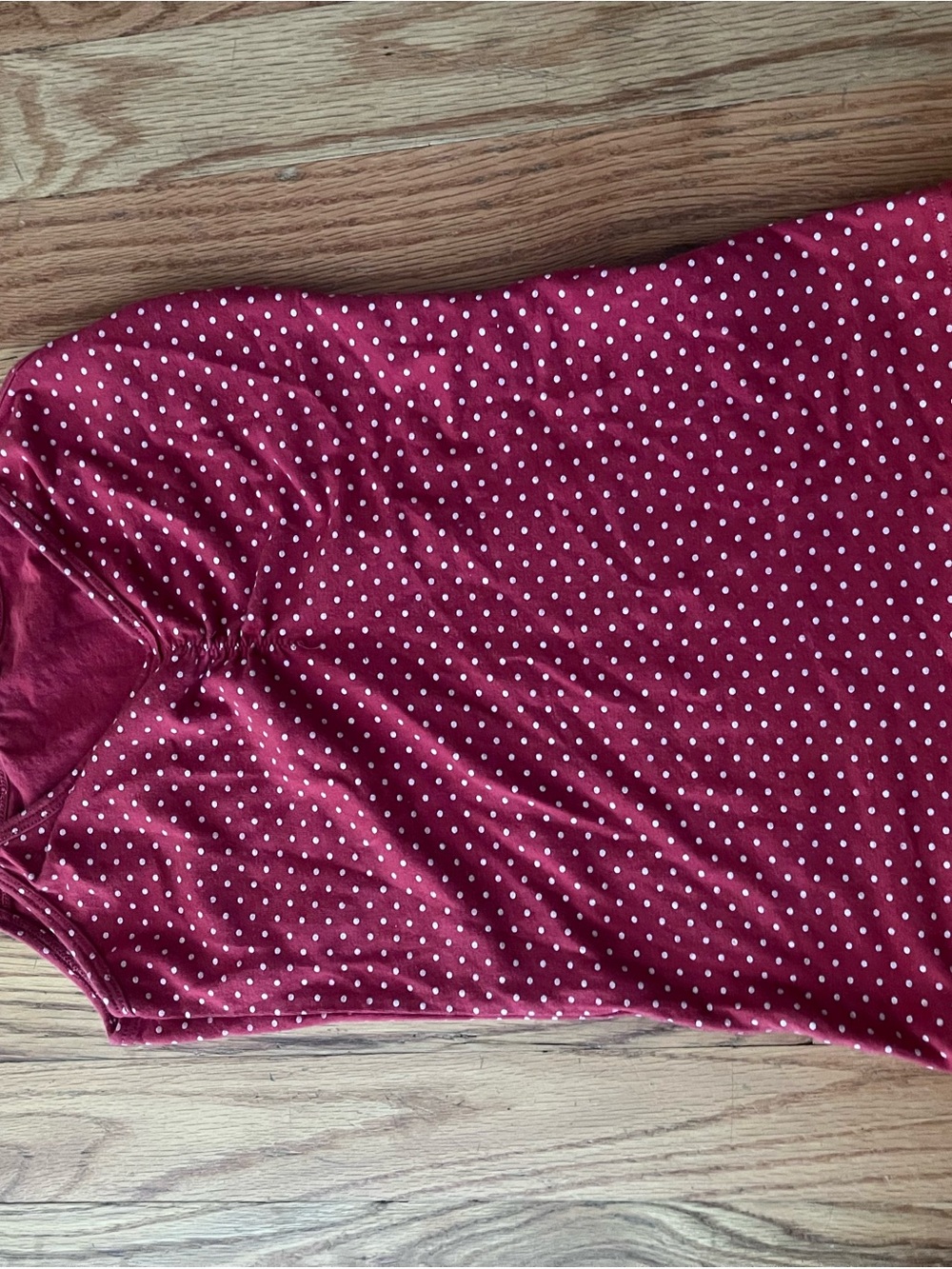 Archie Red and white Polka Dot Fabric Top